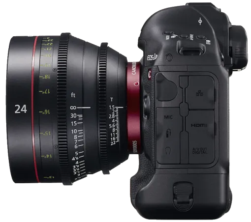 Замена линз Canon EOS 1D C